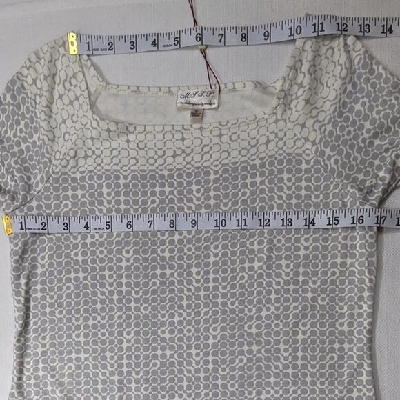 NEW Max Studio Dress Womens Small Knee Length 3/4 Sleeve Gray Geometric Print - Picture 6 of 12
